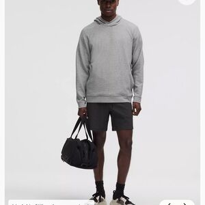 Lululemon Athletica Gray Hoodie and Black Shorts Set